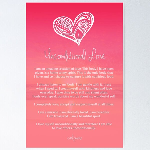 Item preview, Affirmation ~ Unconditional Love designed and sold by CarlyMarie.