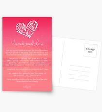 Affirmation ~ Unconditional Love Postcards