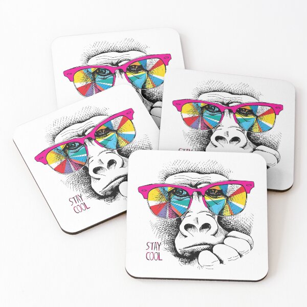 Item preview, Monkey in a Rainbow Color Glasses, Stay cool designed and sold by yassinehelal.