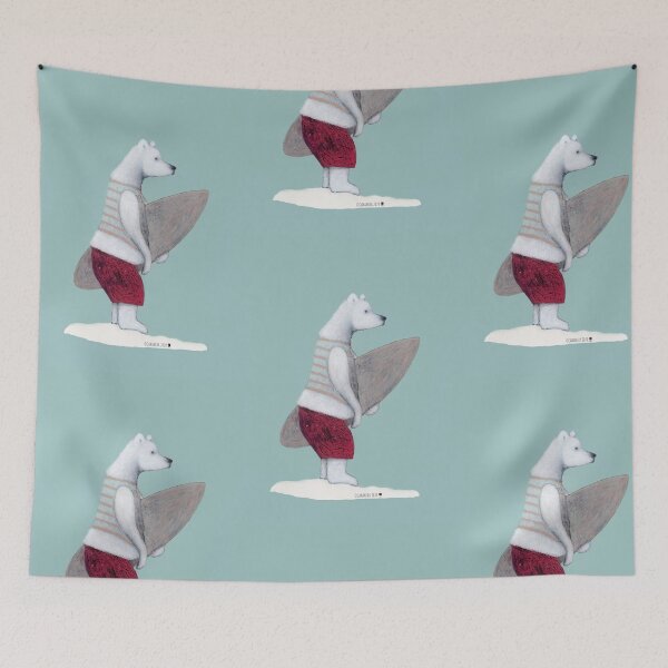 Item preview, surfer bear with vintage swimsuit designed and sold by cananera.