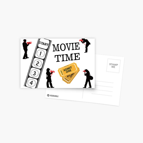 Come One Come All It's Movie Time Postcard