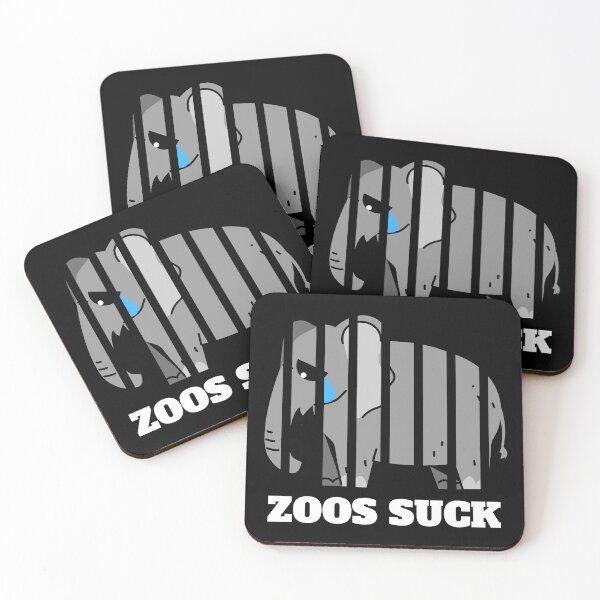 Item preview, Zoos Suck | Sad Elephant | Animal Rights designed and sold by EarlessPierre.