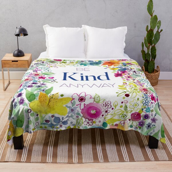 Item preview, Be kind anyway watercolor floral designed and sold by Sue Zipkin.