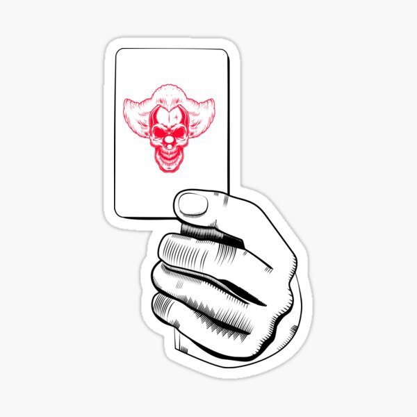 Sticker Carte Joker Drole Carte Joker Or Joker Par Silverass Redbubble
