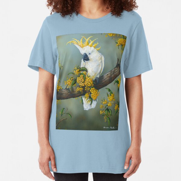 " Austraian Cockatoo " Slim Fit T-Shirt