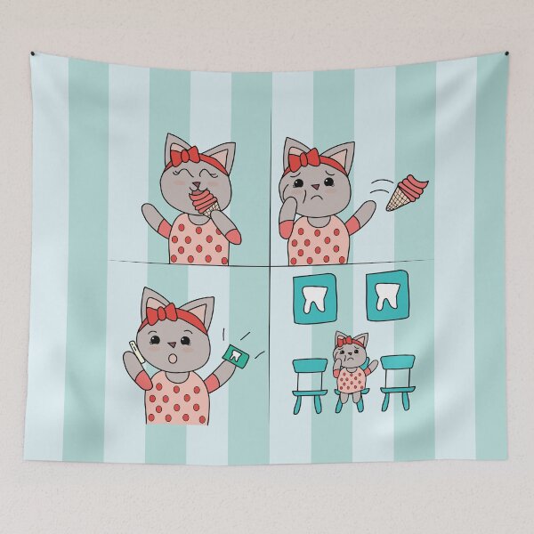 Item preview, Cat goes to Dentists designed and sold by Sari Castro.