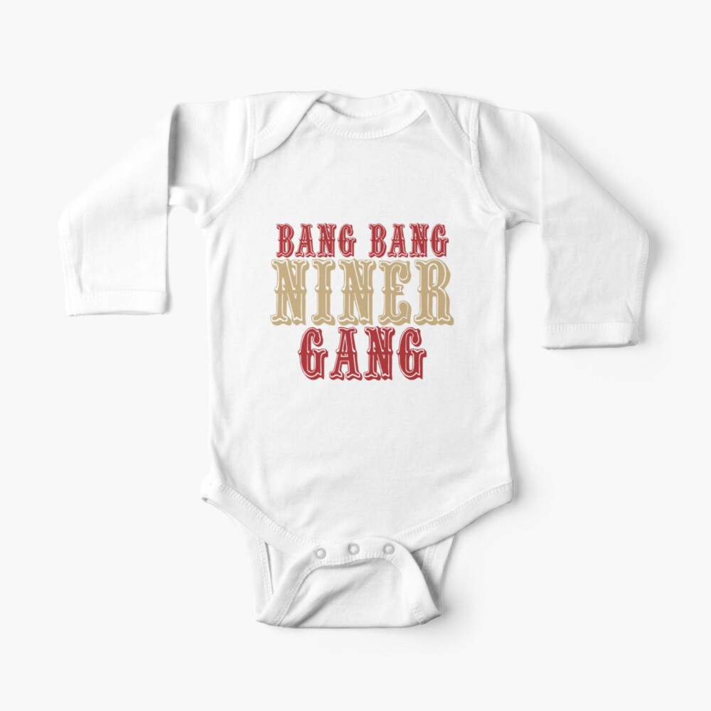 BANG BANG NINER GANG Short Sleeve Baby Bodysuit – Shop Niners 365