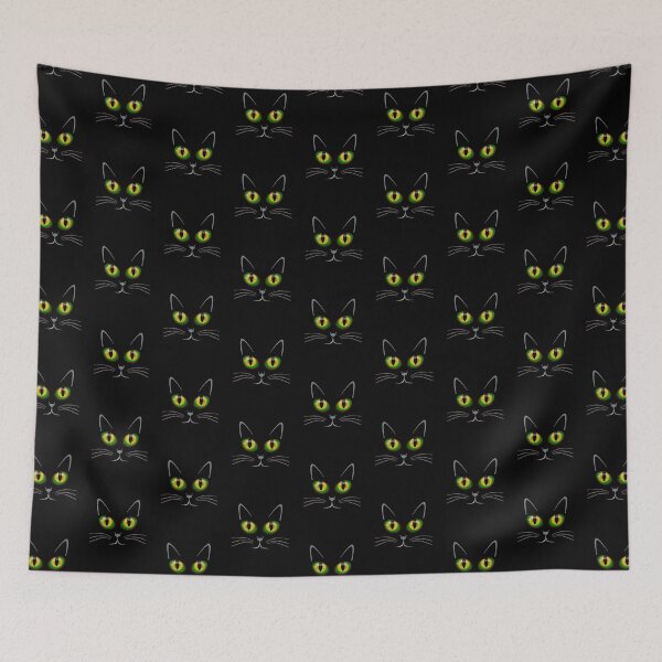 Item preview, Halloween Horror - Big Face Cute Funny Cat With Green Eyes designed and sold by Rhu Creations.