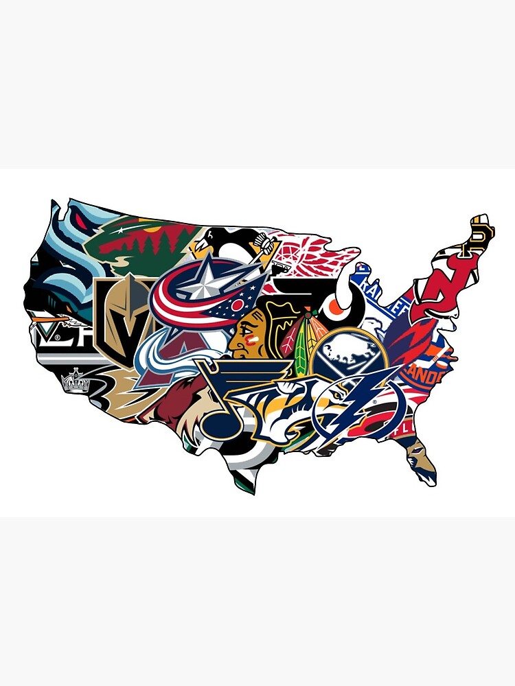 NHL History of Team Logos Wall Art Post - 8x10 Color Photo