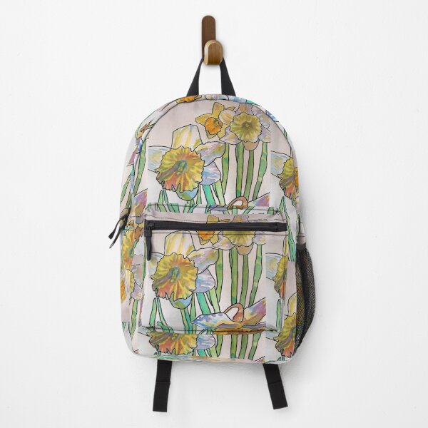 Daffodil Watercolor Abstract Painting Backpack