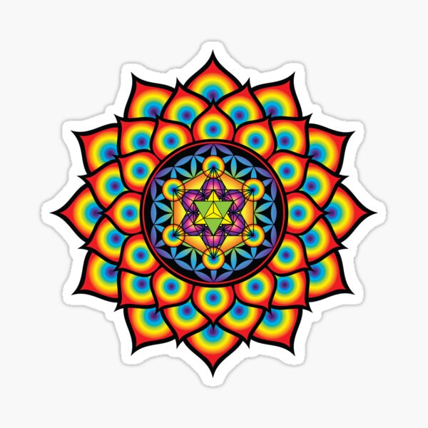 Flower of Life Metatron's Cube Sticker