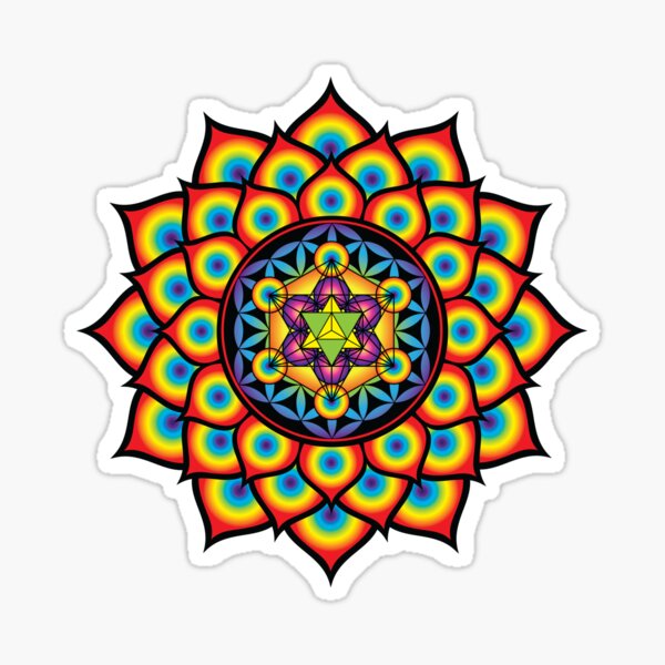 Flower of Life Metatron's Cube Sticker