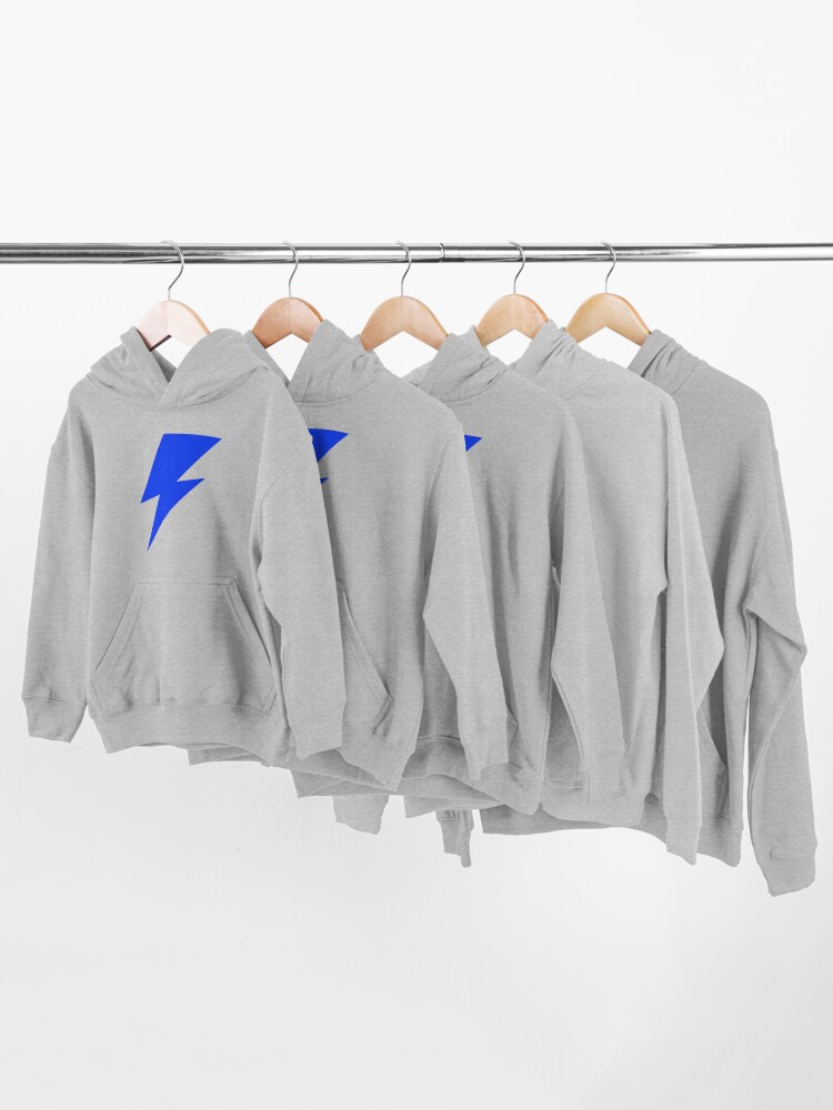 Alternate view of Blue Lightning bolt Kids Pullover Hoodie