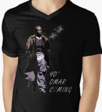 Omar wenig T-Shirt mit V-Ausschnitt