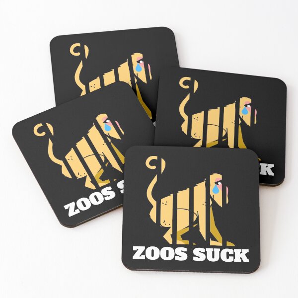 Item preview, Zoos Suck | Sad Macaque Monkey | Animal Rights designed and sold by EarlessPierre.