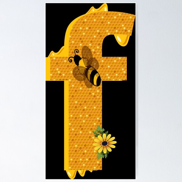 Item preview, Alphabet f Honeycomb Bee designed and sold by Fas Designs.