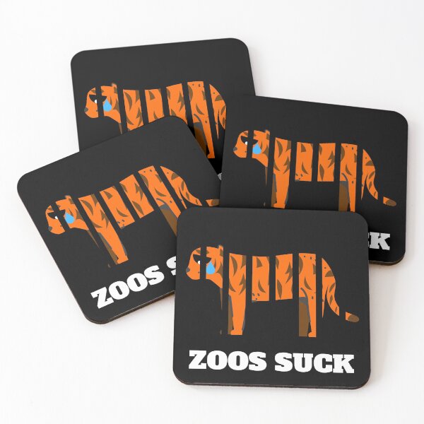 Item preview, Zoos Suck | Sad Tiger | Animal Rights designed and sold by EarlessPierre.