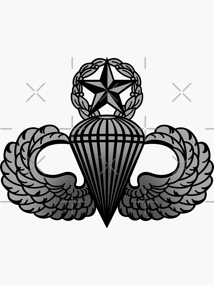 Airborne Master Parachutist Badge Jump Master Wings Sticker For Sale