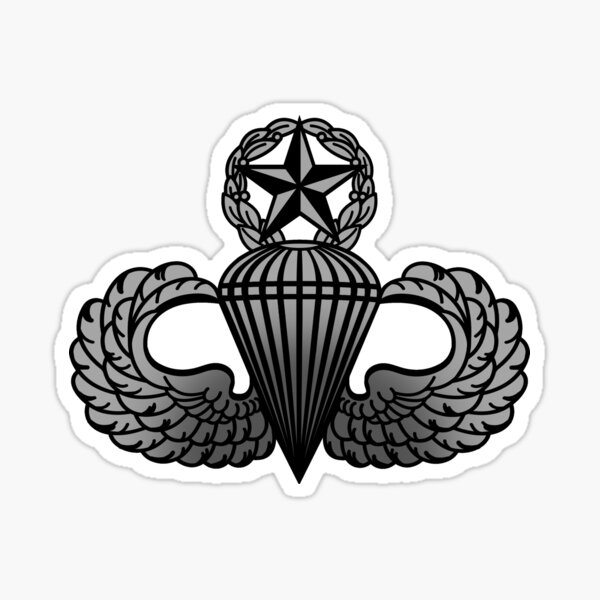 Airborne Master Parachutist Badge Jump Master Wings Sticker For Sale