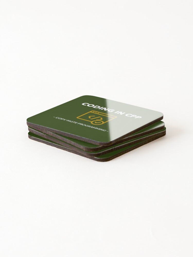 Thumbnail 4 of 5, Coasters (Set of 4), Copy Paste Programming (cpp) designed and sold by aviationgeektee.