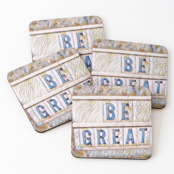 Item preview, Be Great Motivational Sign Abstract Design designed and sold by JenBoyte.