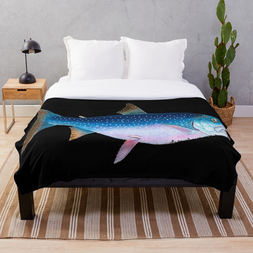 Gone fishing - The fisherman's dream on a throw blanket
