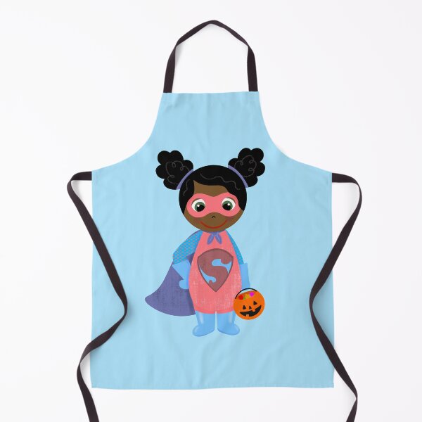 Item preview, Superhero Girl Trick or Treater Dark Skin, Black Hair designed and sold by MCIllustration.