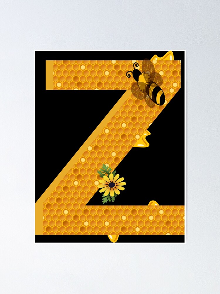 Alphabet Z Honeycomb Bee Alphabet Z Honeycomb Bee