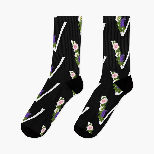 Item preview, White floral letter V designed and sold by Robloz.