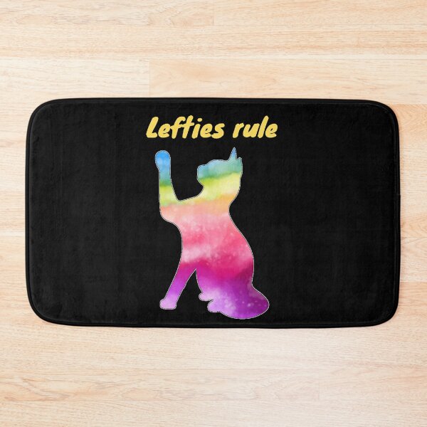 Item preview, Lefties rule rainbow cat designed and sold by To-the-T.