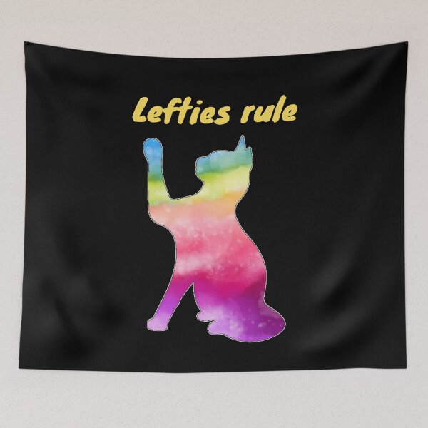 Item preview, Lefties rule rainbow cat designed and sold by To-the-T.