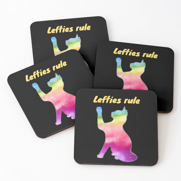 Item preview, Lefties rule rainbow cat designed and sold by To-the-T.