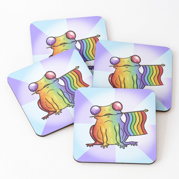 Item preview, LGBTQ+ Flag Frog designed and sold by oh-hey-its-liv.