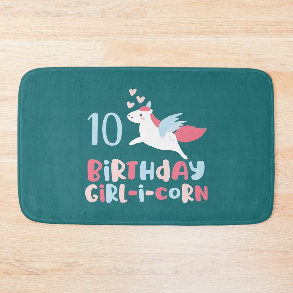 Item preview, Kids Birthday Girl-i-Corn Unicorn Alicorn Lovers Happy 10th Bday design designed and sold by doodabobs.