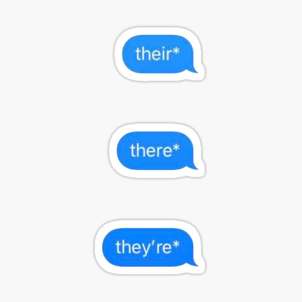 there, their, they're Sticker