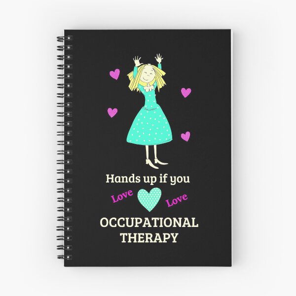 Item preview, Occupational therapy hands up if you love OT black designed and sold by GrammarDance.