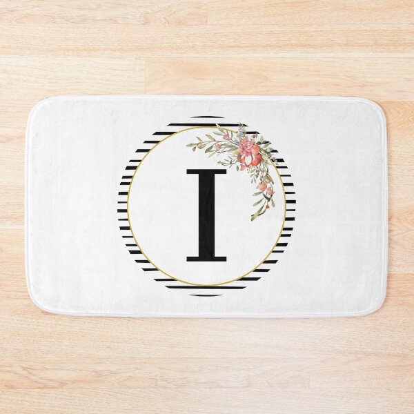 Item preview, Stripes Floral Wreath Bouquet Arrangement Monogram Letter i designed and sold by TheFamilyVan.