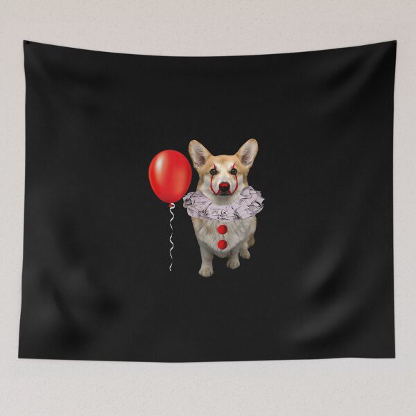 Item preview, Corgi Scary Clown Halloween designed and sold by SamArtistbyAUS.