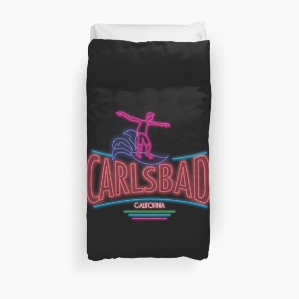 Carlsbad and kook In Neon Duvet Cover