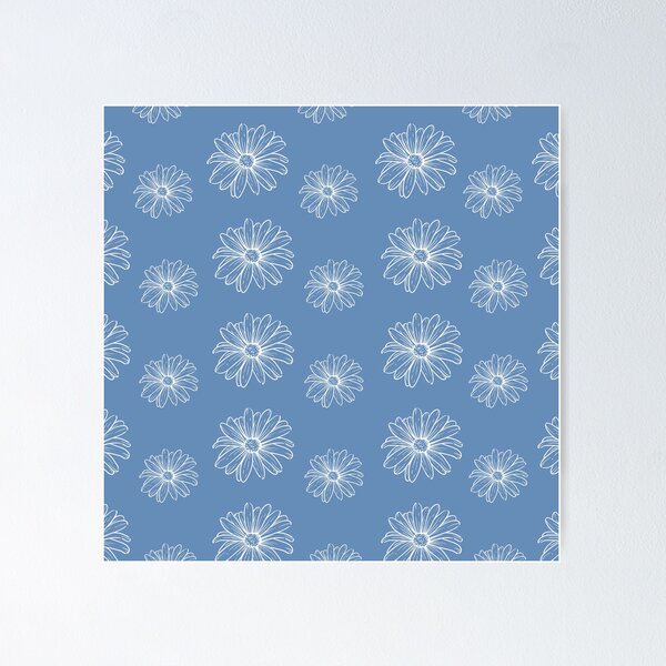 Item preview, Blue and White Flower Print designed and sold by Sarah Lopez.