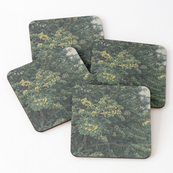 Item preview, beautiful yellow flowers in green tree  designed and sold by HadeelStore.