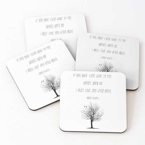 Item preview, How I go to the woods - Mary Oliver poetry quote designed and sold by Kristina Gale.