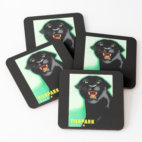 Artikelvorschau, TIERPARK BERLIN ZOO; Vintage schwarzer Panther-Druck entworfen und verkauft von posterbobs.