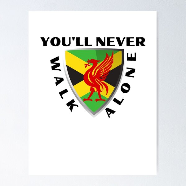 Glasgow Celtic You'll Never Walk Alone Club Crest Logo Poster