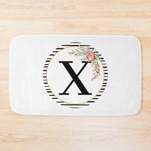 Item preview, Stripes Floral Wreath Bouquet Arrangement Monogram Letter X designed and sold by TheFamilyVan.