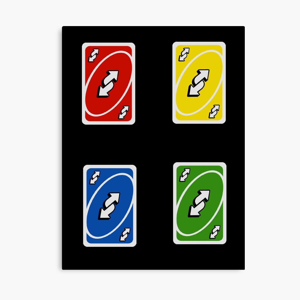 Uno Reverse Cards Canvas Print for Sale by designsbyalyssa