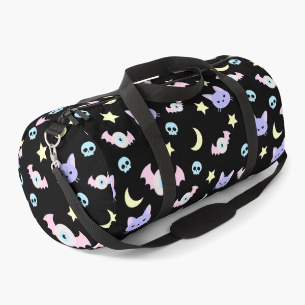 Pastel Goth Halloween Print Duffle Bag