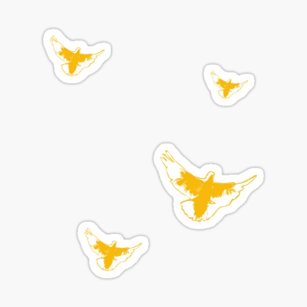 Detailed Doves Flying Sticker
