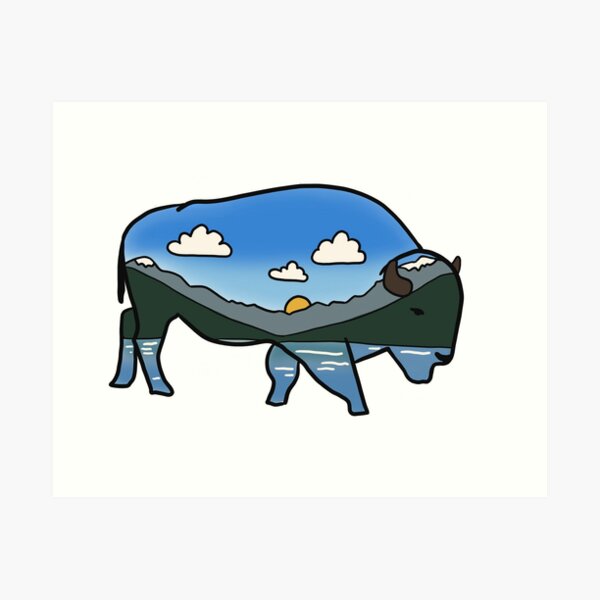 Item preview, Montana big sky bison designed and sold by TheCatMobile.