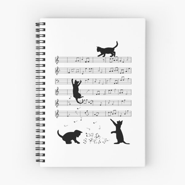 Artikelvorschau, Katzen Musiknoten entworfen und verkauft von CareShare Design.